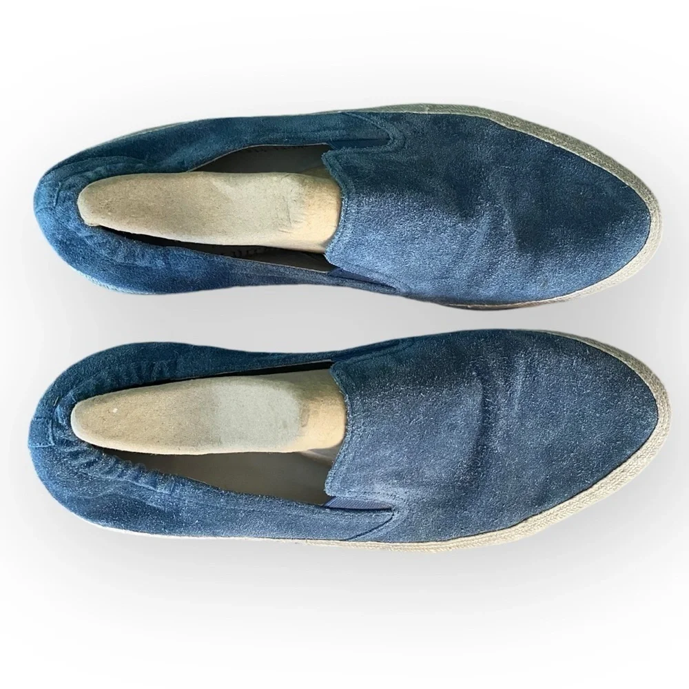 P4 Prada Sport Blue Suede Linea Rossa Espadrille Loafers‎